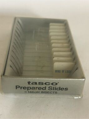 Vintage Tasco 11 Glass Microscope Slides #146OH Insects Bugs Japan Science